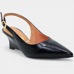 Scarpin Anabela Vizzano Salto Médio - Preto