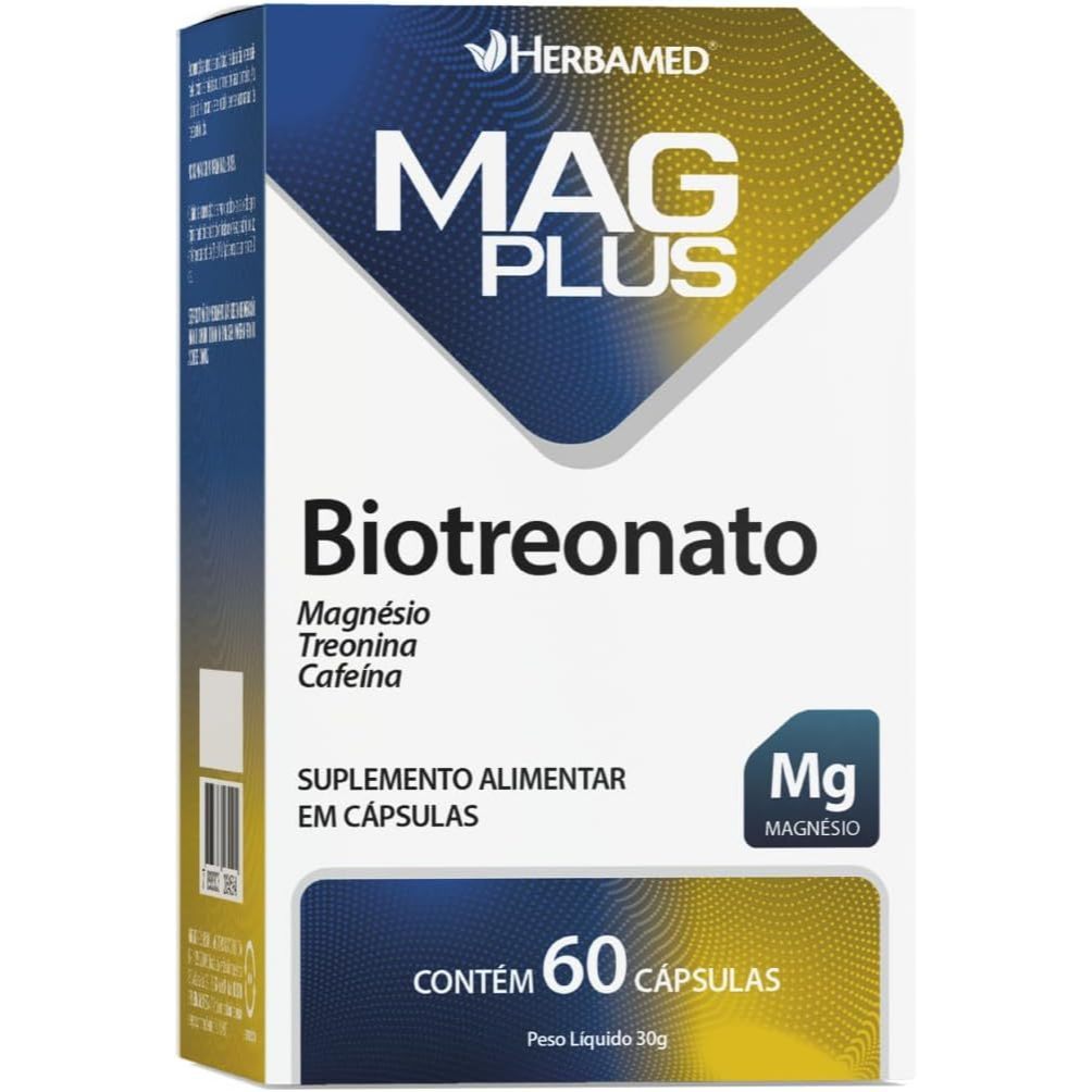 Suplemento Mag Plus Biotreonato 60 cápsulas - Herbamed