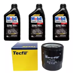 Kit Troca Oleo E Filtro Shadow 600 shadow 750 Mobil 20w50