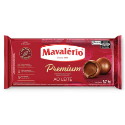 Cobertura Fracionada Premium Chocolate Ao Leite Barra 1,01Kg Mavalério
