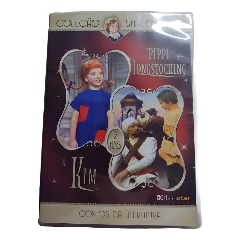 DVD Filme Shirley Temple Contos Literatura Kim Pippi Longstocking