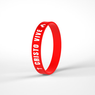 Pulseira De Silicone Vermelha | Cristo Vive em Oferta na Shopee