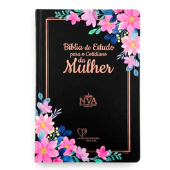 Bíblia de Estudo Para o Cotidiano da Mulher | NVA | Full Collor | Capa Dura Preta