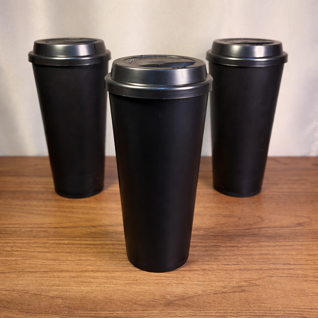 Kit 50 Copos Bucks 550ml Grande C/ Tampa Para Personalizar Brinde Corporativo Evento Festa Lembrancinha Resistente