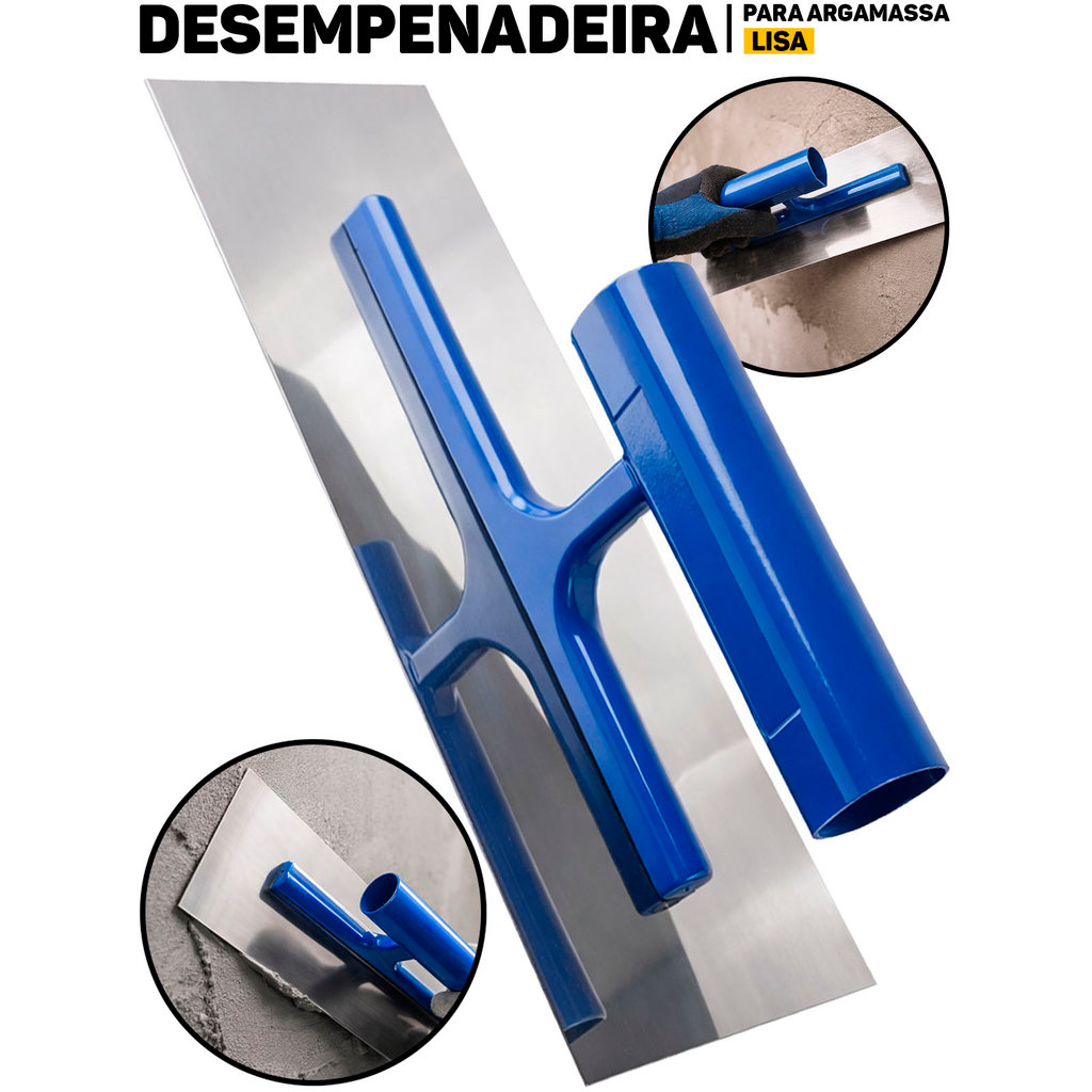 Desempenadeira Lisa P/ Argamassa Aço Inox 25cm Revestimento E Acabamento Profissional Obras Reformas em Oferta na Shopee