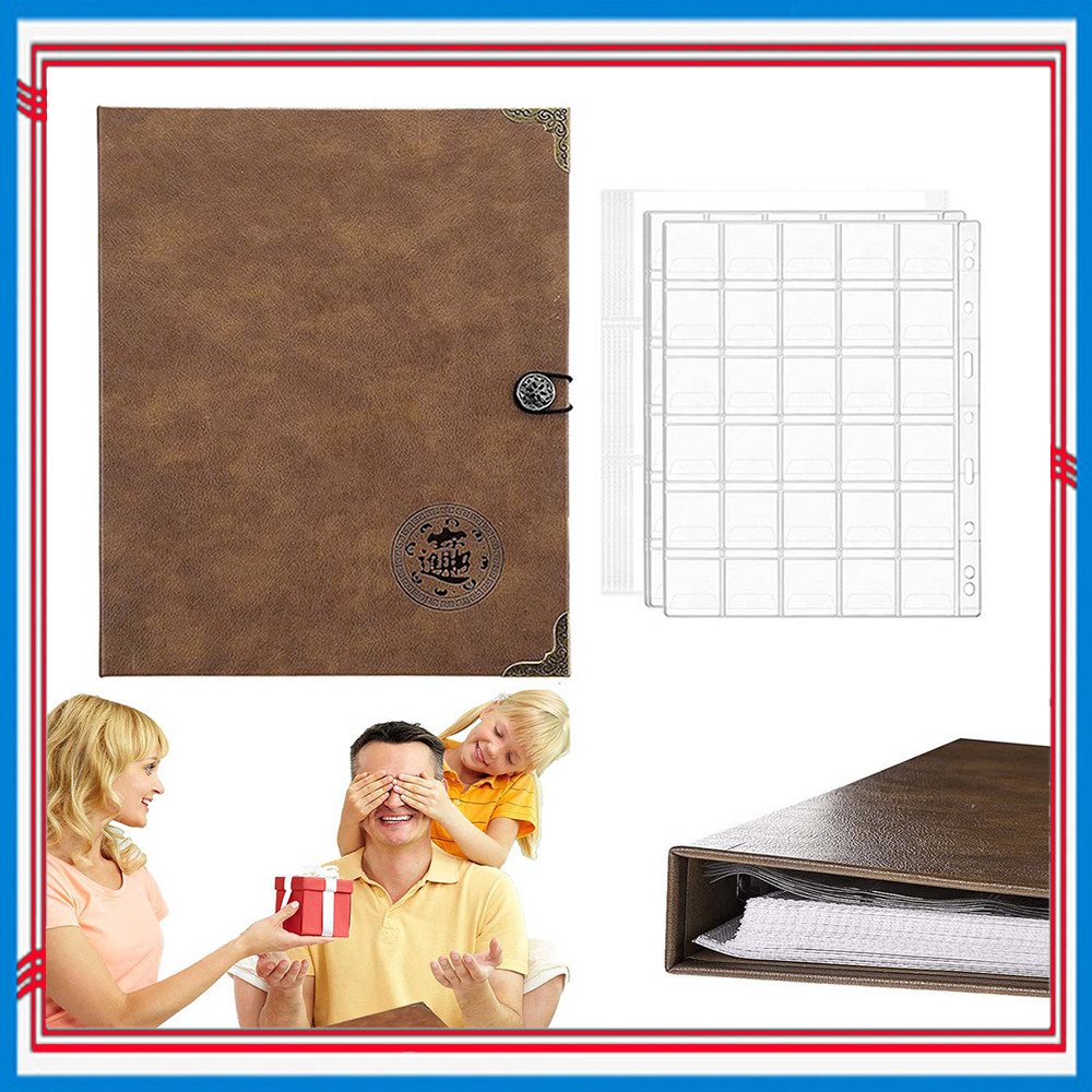 Álbum de armazenamento de moedas, porta-moedas, coleção de moedas para colecionadores, armazenamento de álbum