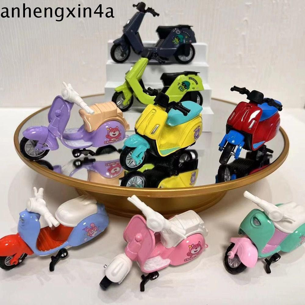 Modelo De Motocicleta ANHENGXIN , Mini De Scooter Elétrica De Desenho Animado , Brinquedo De Veículo De Liga De Metal Pa