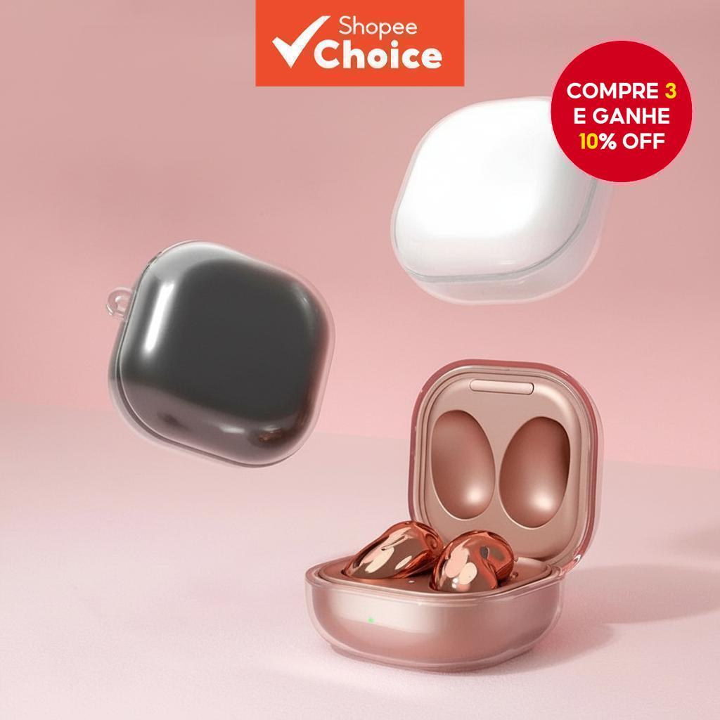 Samsung Galaxy Buds Core FE 2 Pro Live 2Pro Capa Protetora de TPU Macia e Transparente