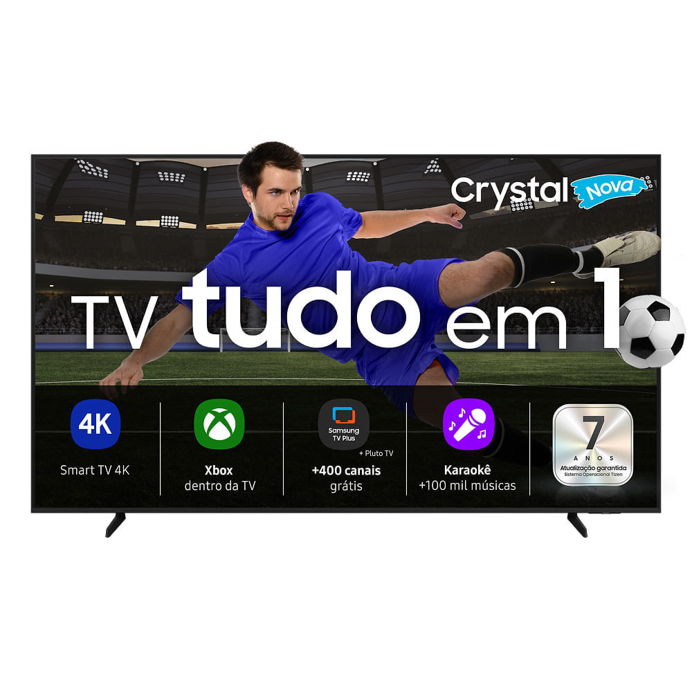 Samsung Smart TV 85" Crystal UHD 4K U8100F 2025, Xbox Cloud Gaming, Canais Gratuitos, Alexa em Oferta na Shopee