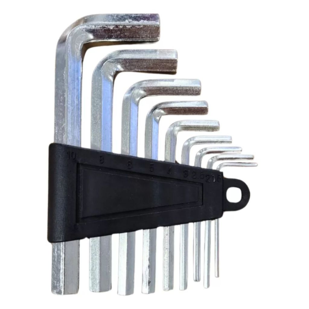 JOGO COM 09 CHAVE ALLEN HEXAGONAL 1,5MM A 10MM