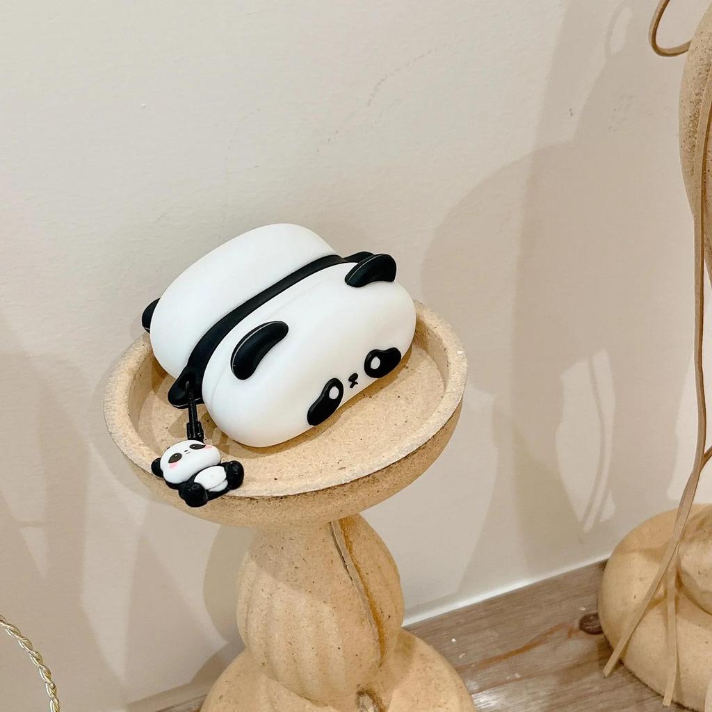 Bonito Deitado Panda Caso De Fone De Ouvido Para AirPods 4 (2024) Airpod Pro3 Pro2 1 2 3 Fones Bluetooth Caixa De Carreg