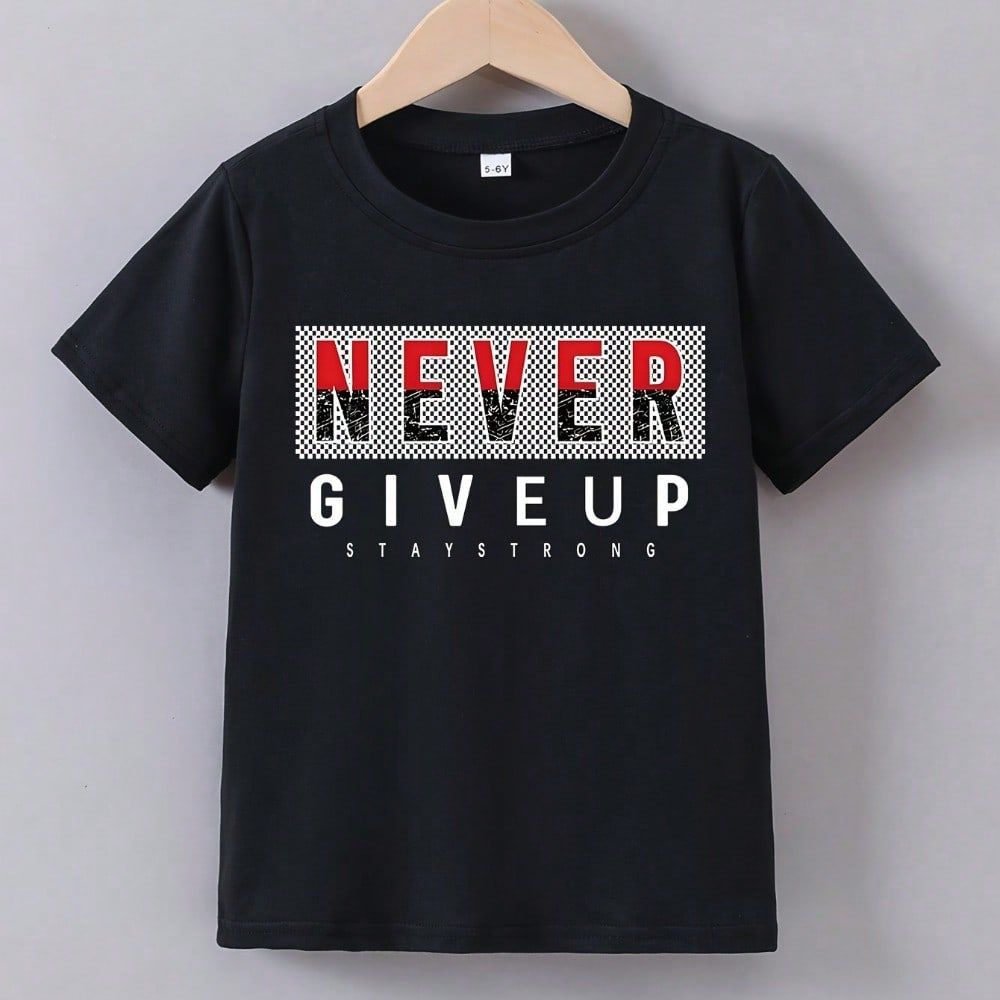 Camiseta 100% Algodão de Manga Curta de Verão para Meninos com Estampada  Camiseta Para meninos