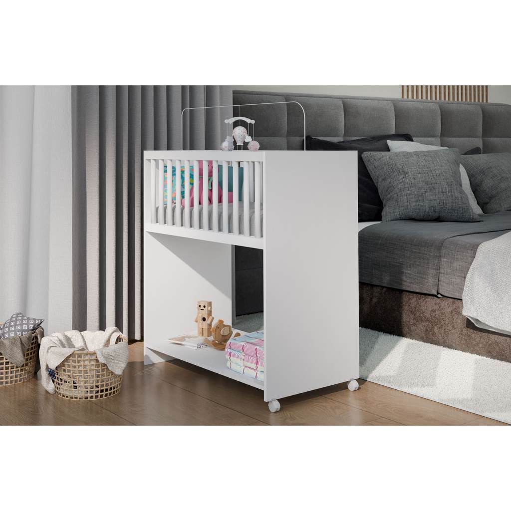 Berço Infantil em MDP com Trocador Integrado Design Moderno Multiuso para Quarto de Bebê em Oferta na Shopee