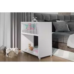 Berço Infantil em MDP com Trocador Integrado Design Moderno Multiuso para Quarto de Bebê