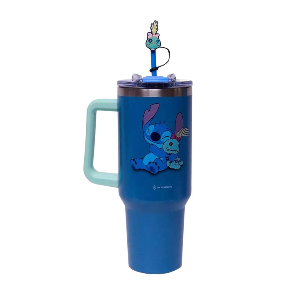 Copo Térmico Canecão Tumbler com Pingente 1,15L Stitch Voodoo Disney Zona Criativa - 10026397