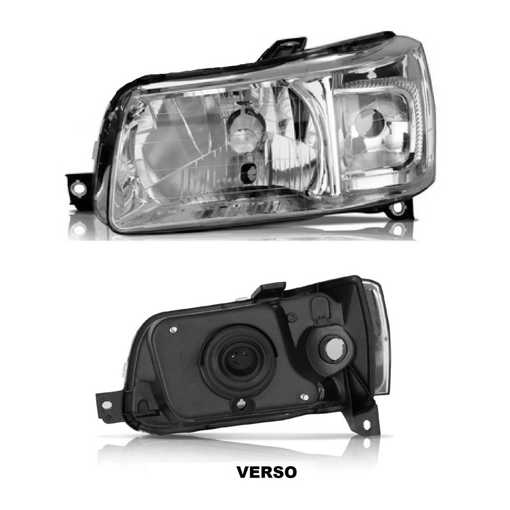 Par Farol Fiat Uno Pitbull Fiorino Cromado 2004 2005 2006 2007 2008 2009 12 11 2013 Acrílico