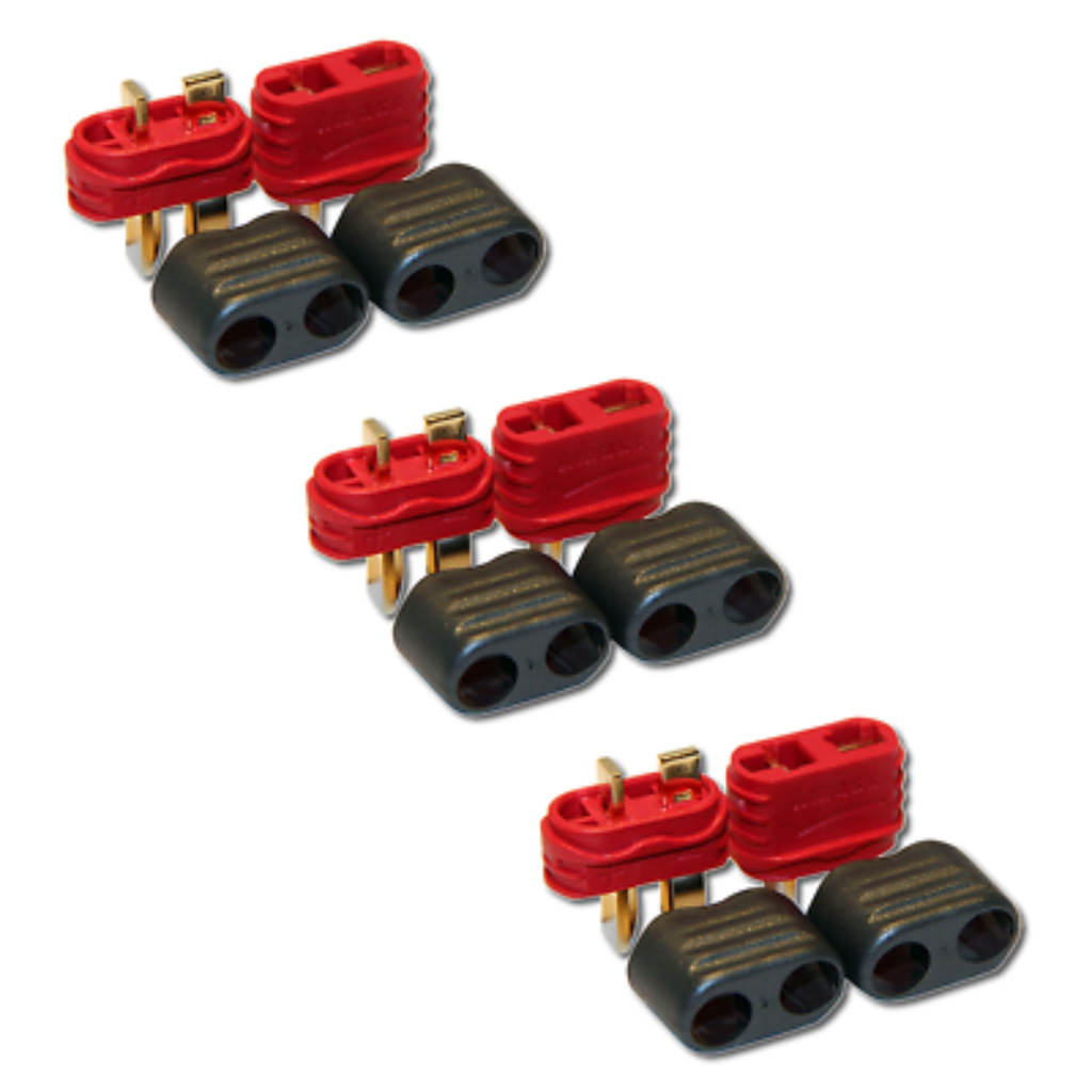 3 Pares de Conector Plug energia T-dean com capa Amass Macho + fêmea Modelismo Projetos eletrônicos