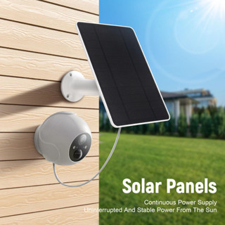 Painel Solar Para Câmera De Segurança Externa,Carregador De Painéis Solares À Prova D'água De 5W Anel Spotlight Cam em Oferta na Shopee