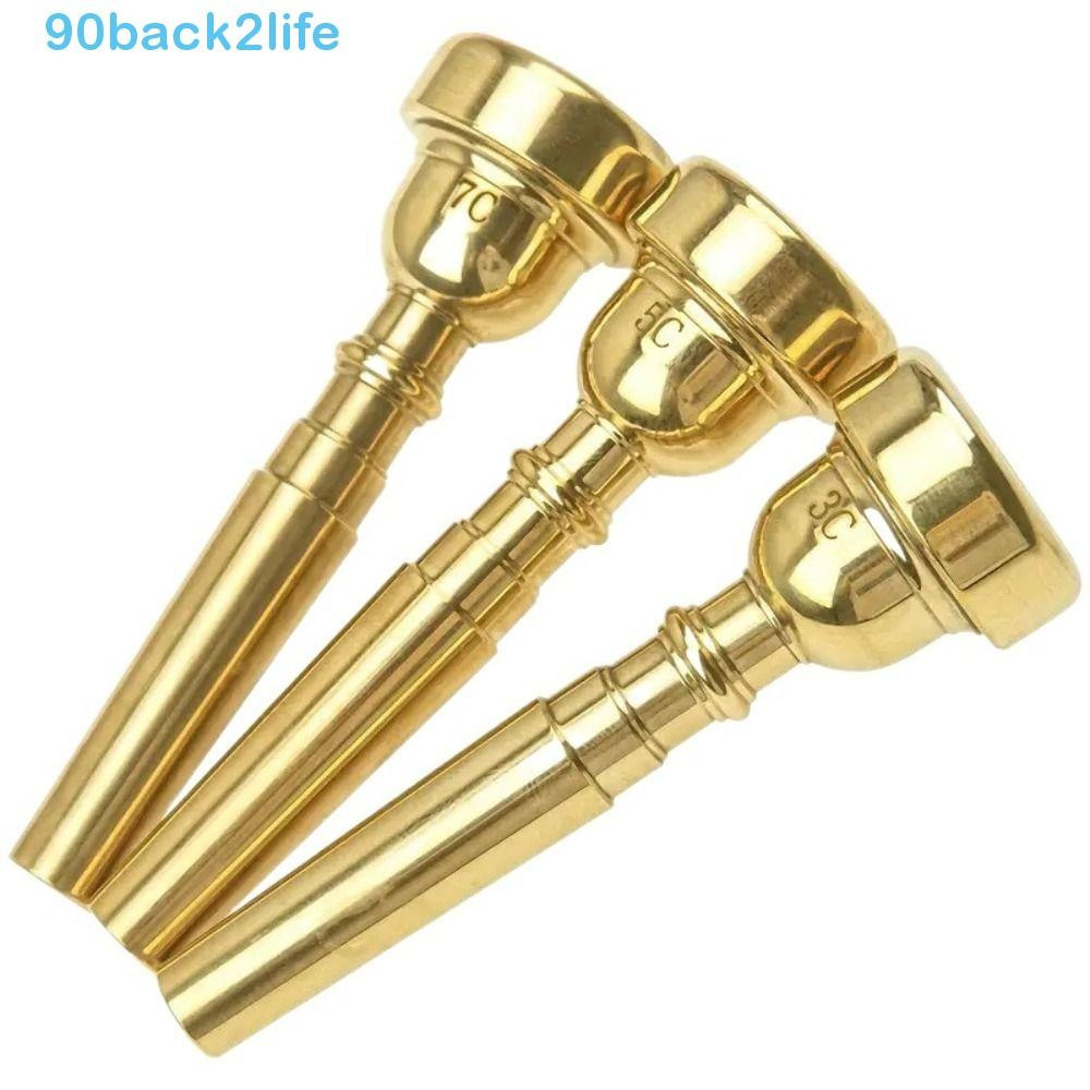 Bocal De Trompete BRBLIFE , Boca De Corneta De Ouro Prateado De Metal Com Chifre , Iniciante Profissional De Latão