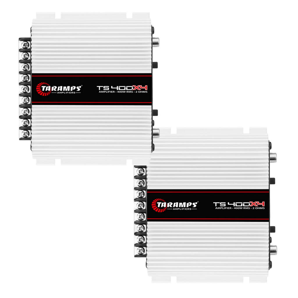 COMP 2 Módulos de Potência 400 watts Classe D 4 canais 100W RMS Taramps TS400 - 4x100WRMS