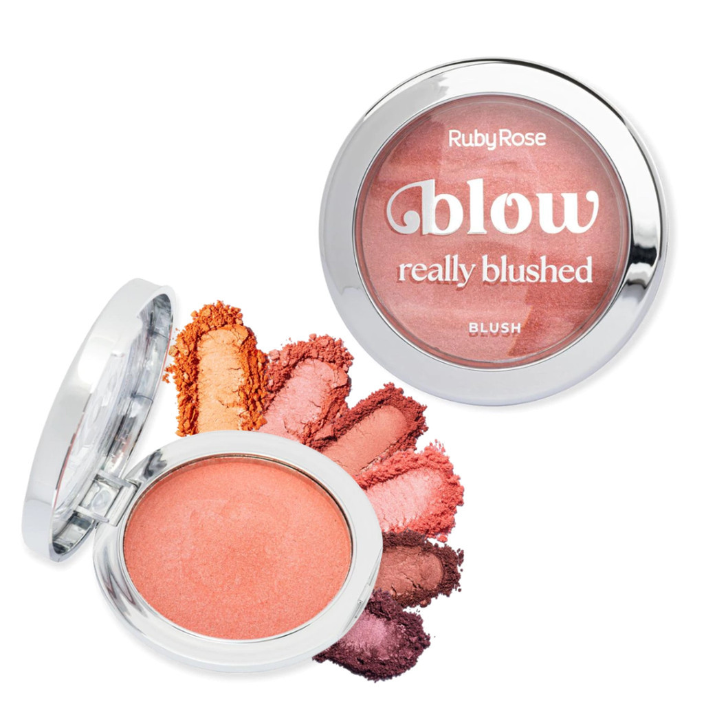 Blush Ruby Rose Linha BLOW Really Blushed HBM12 em Oferta na Shopee