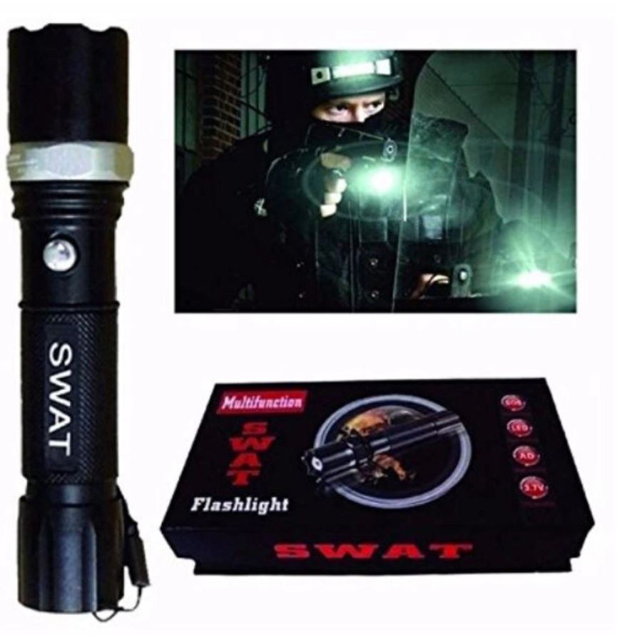 Lanterna Tática Recarregável Profissional Policial Sinalizador Swat Sos