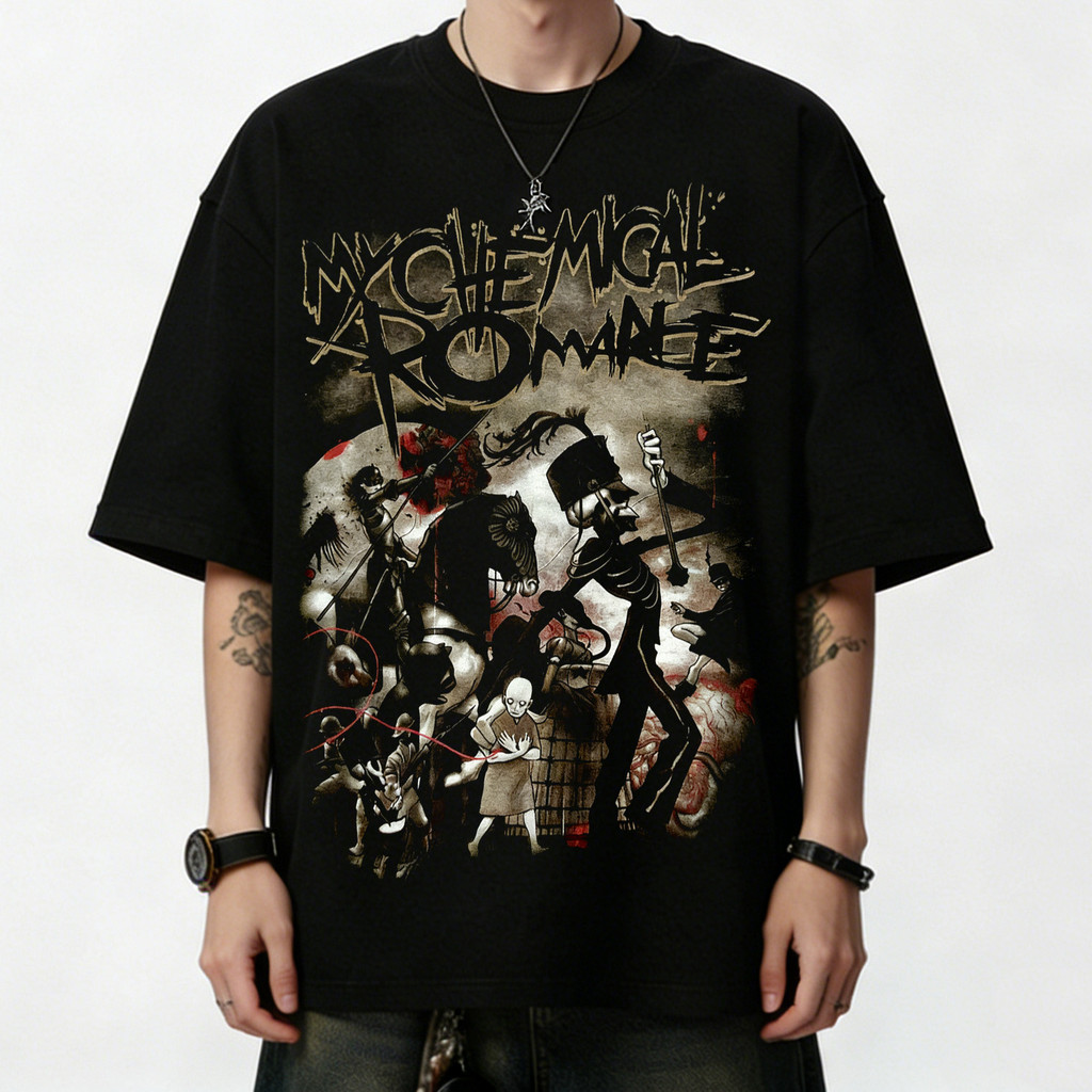 Music.Soul Camiseta Unissex My Chemical Romance Emo Rock Estampada Divertida Estilosa Confortável Retrô
