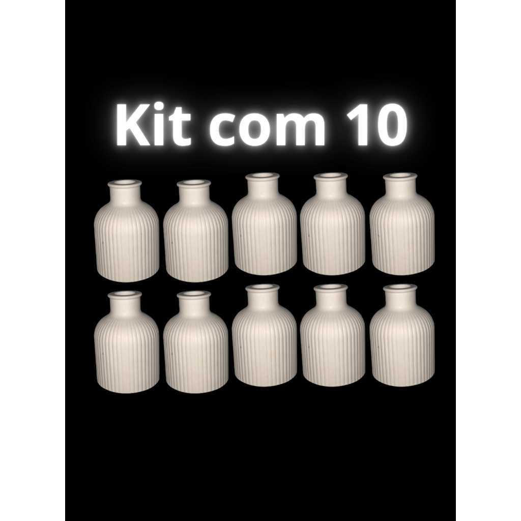 kit 10 vasos de gesso cru - centro de mesa - decoração - casamento - festa -batizado