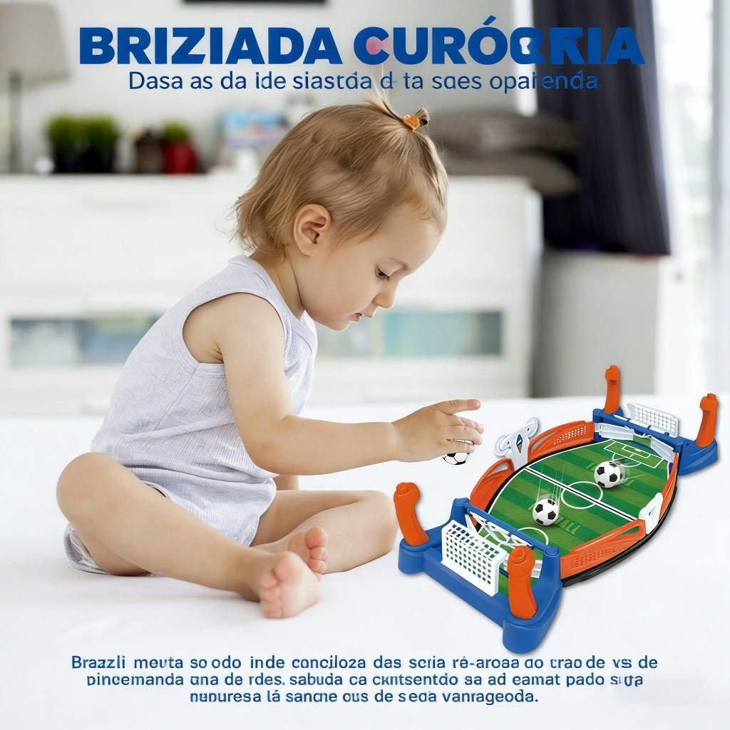 Mini Jogo De Futebol De Mesa Portátil Infantil Pebolim Grande Interativo Gol A Gol Brinqu…