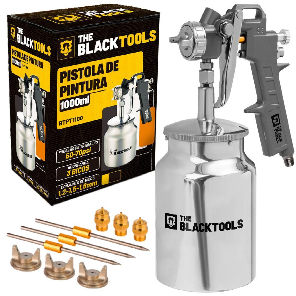 Pistola De Pintura Caneco Em Baixo 1000ml 3 Bicos 1.2 A 1.8 The Black Tools em Oferta na Shopee