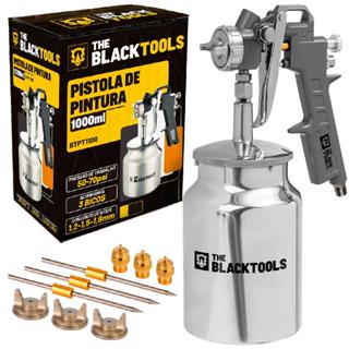 Pistola De Pintura Caneco Em Baixo 1000ml 3 Bicos 1.2 A 1.8 The Black Tools em Oferta na Shopee