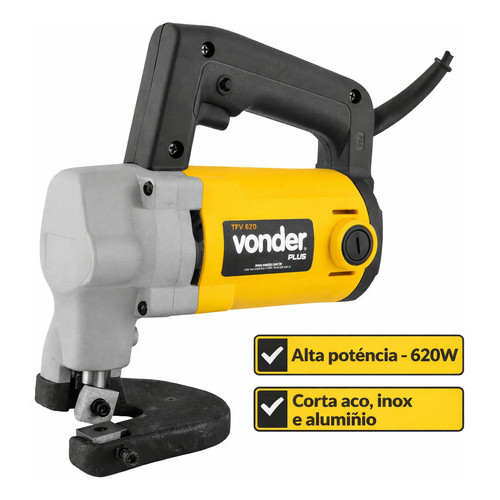 Tesoura Faca Elétrica 620w Corte Chapas Metal Uso Industrial 220v Amarelo/preto