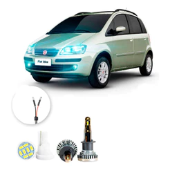 Kit Ultra Led Nano Fiat Idea 2005 A 2010 H1 30000lm