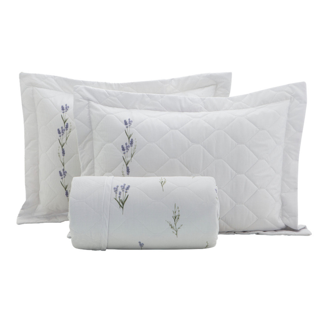 Cobre Leito 200 Fios Vida Bela Kacyumara Lavendel em Oferta na Shopee