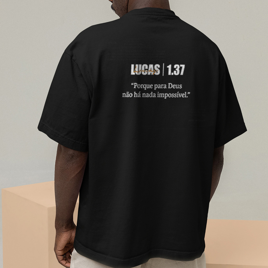 Camiseta Oversized Unissex Camisetao Em Algodão Lucas 1;37