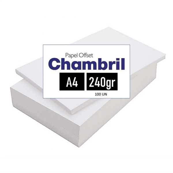 Papel Offset Chambril 240g A4. (100 folhas) — imagem 2 de 2