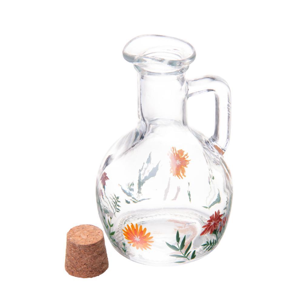 Garrafa para Azeite Lyor Flora de Vidro com Tampa 180ml