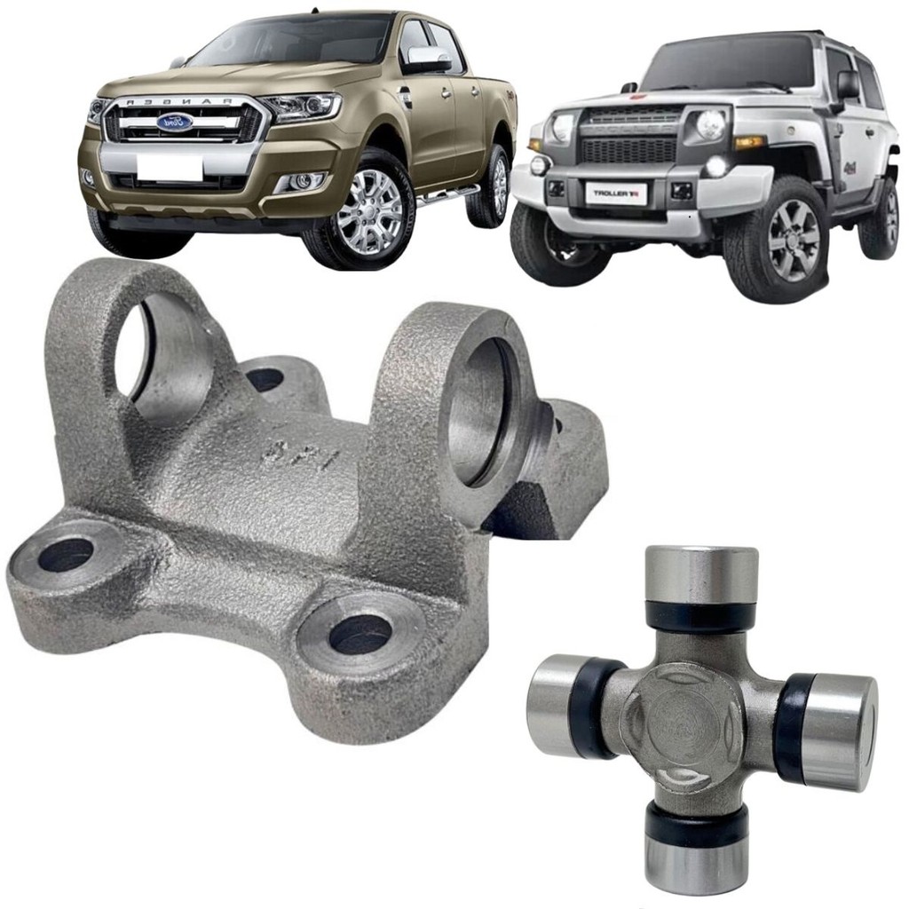 FLANGE LUVA ORELHA + CRUZETA CARDAN TRASEIRO RANGER E TROLLER T4 APÓS 2015
