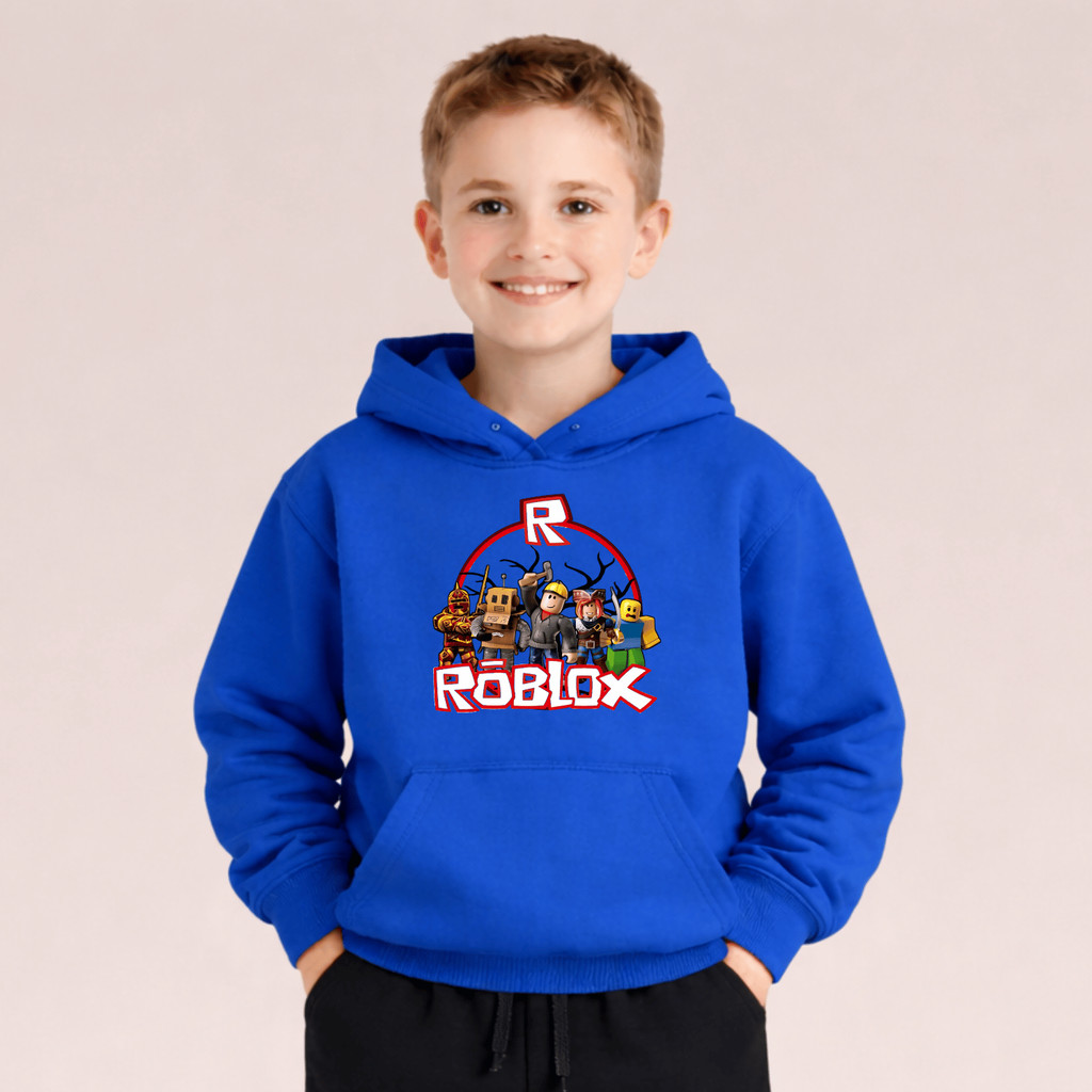 Moletom Canguru Infantil Blusão Roblox Gamer Criança Jogo Casaco Flanelado Quentinho