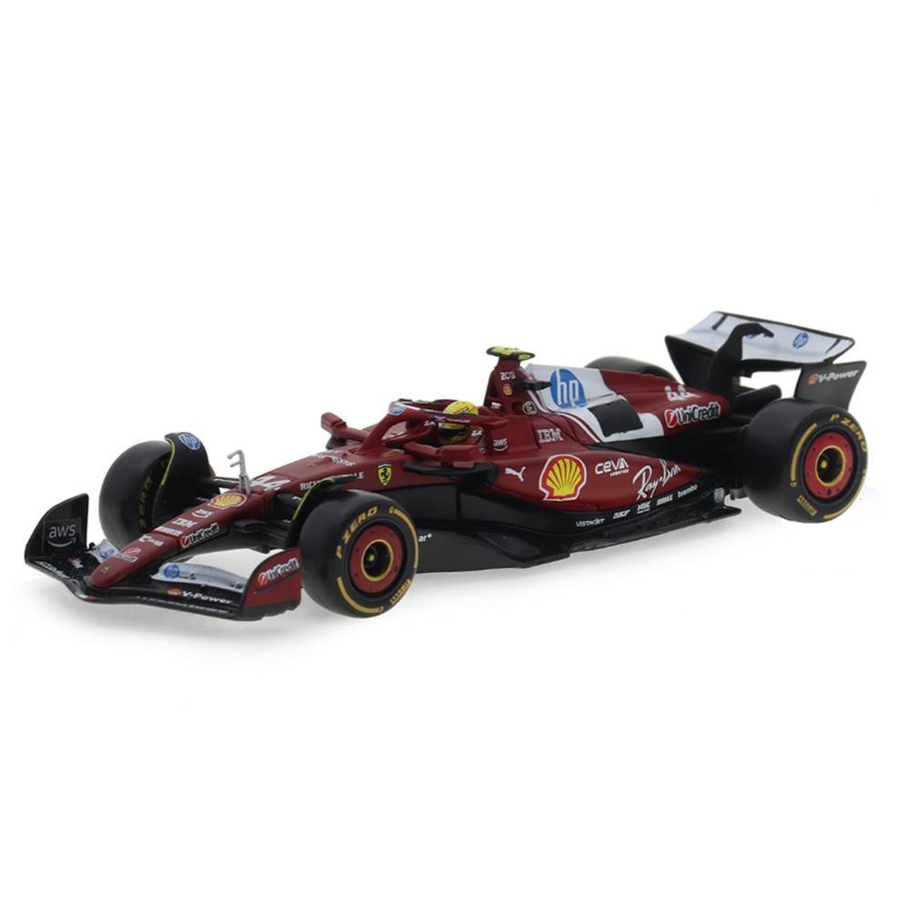 Miniatura Fórmula 1 Ferrari SF-25 - #44 L. Hamilton - Formula Racing - (2025) - 1:43 - Burago C/ Acrílico