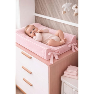Trocador de Fralda Cômoda Luxo Anatômico Para Bebe 55X40cm Plastificado Capa Removível Cor Lisas Rosa Azul Branco Cinza em Oferta na Shopee