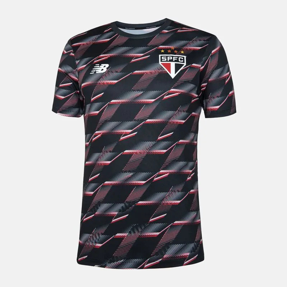 Camisa São Paulo Pré Jogo New Balance 24/25 Preta em Oferta na Shopee