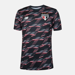Camisa São Paulo Pré Jogo New Balance 24/25 Preta em Oferta na Shopee