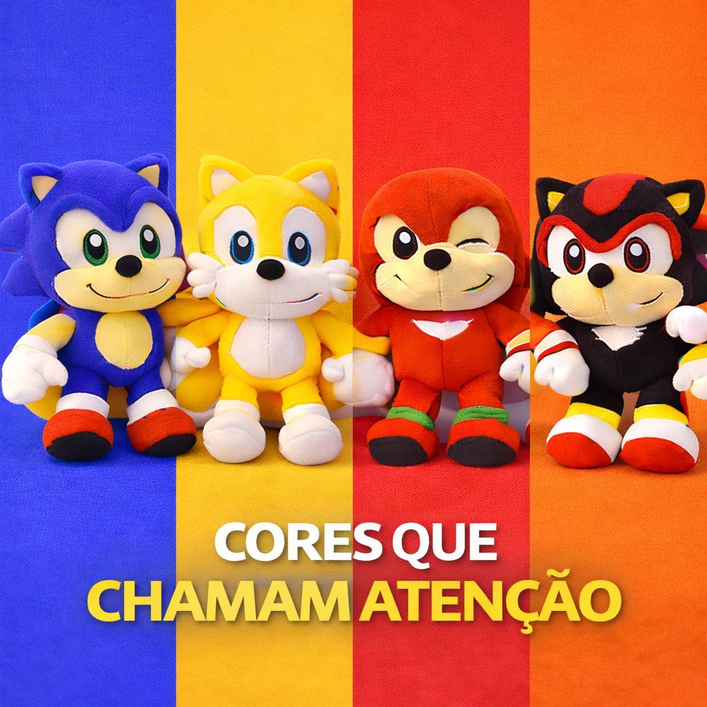 Boneco do Sonic Tails Amy Shadow Knuckles Silver 9 Urso de Pelucia Brinquedo Menina Menino pelúcias