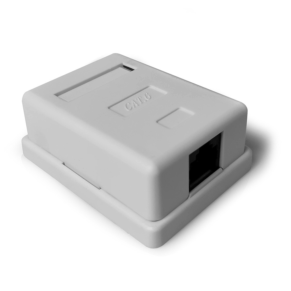 Caixa Sobrepor p/ Conector Keystone Rj45 Cat6 1P LA-CS61 Plus Cable