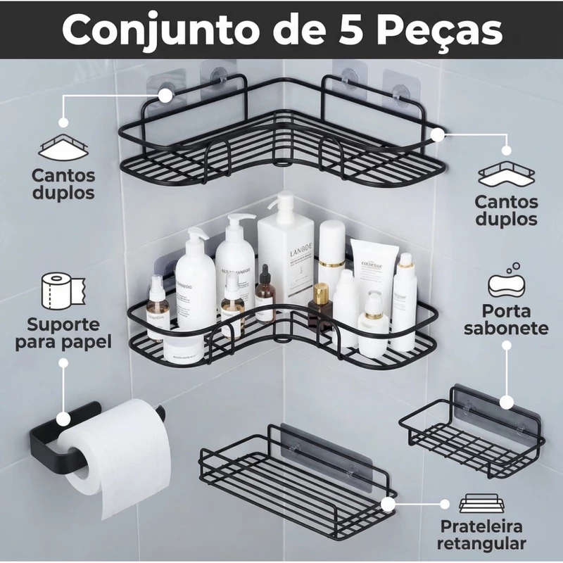 "Organize com Estilo: Suportes Porta Shampoo 🛁"