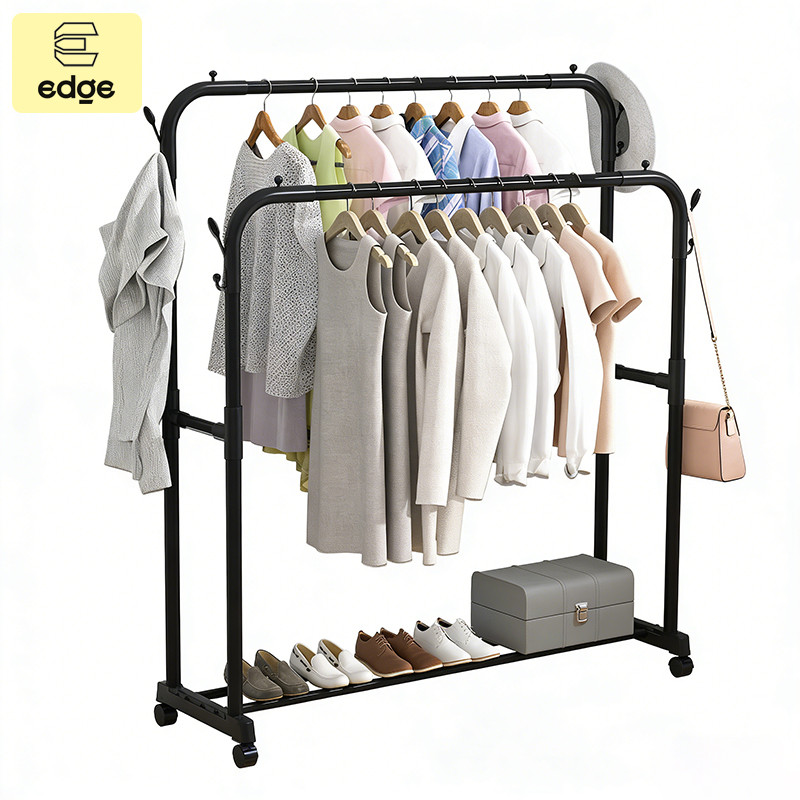 Arara De Roupas Cabideiro De Chão Organizadora Com Rodinha Sapateira Para Quarto em Oferta na Shopee