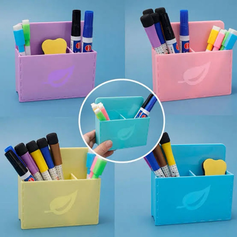 Porta-lápis magnético organizador de armazenamento para quadro branco, geladeira, suporte de caneta em Oferta na Shopee
