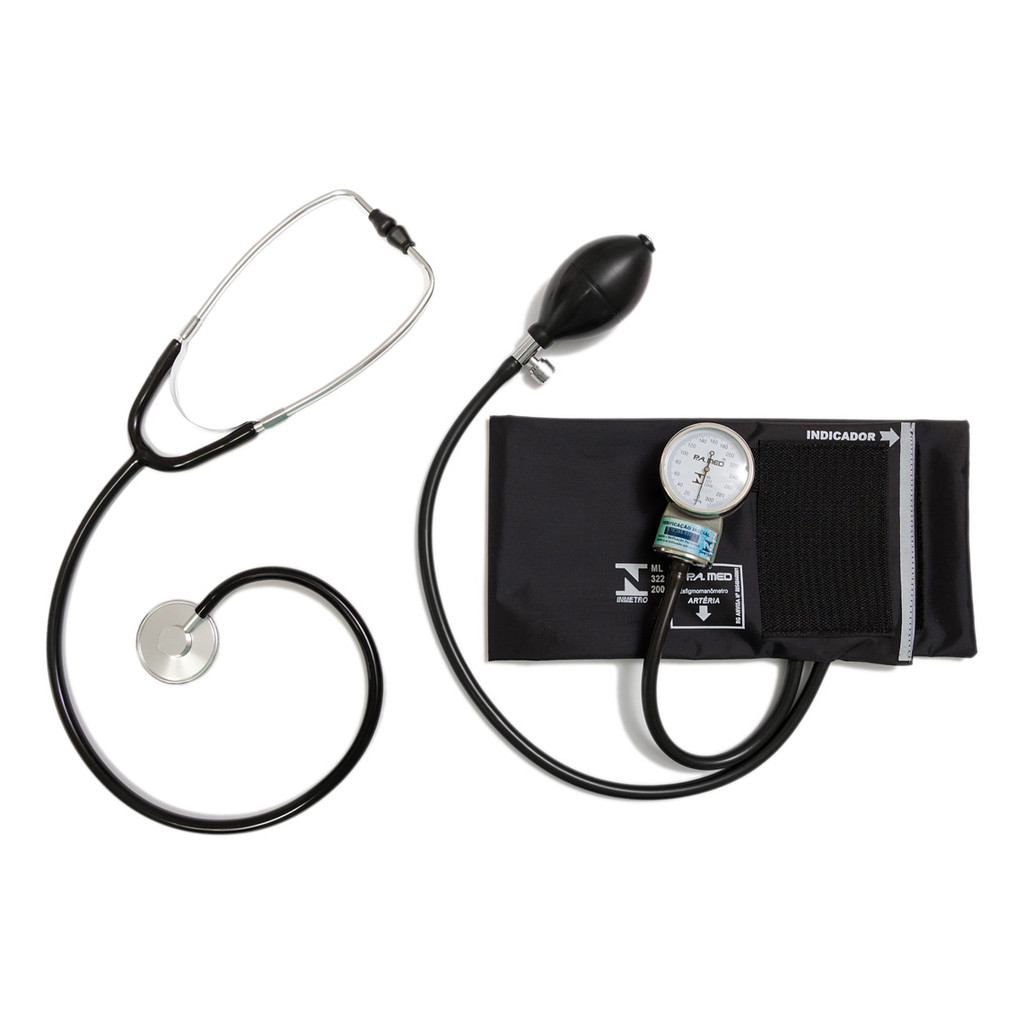 Aparelho Medidor de Pressão Arterial em Nylon com Estetoscópio Analógico Manual