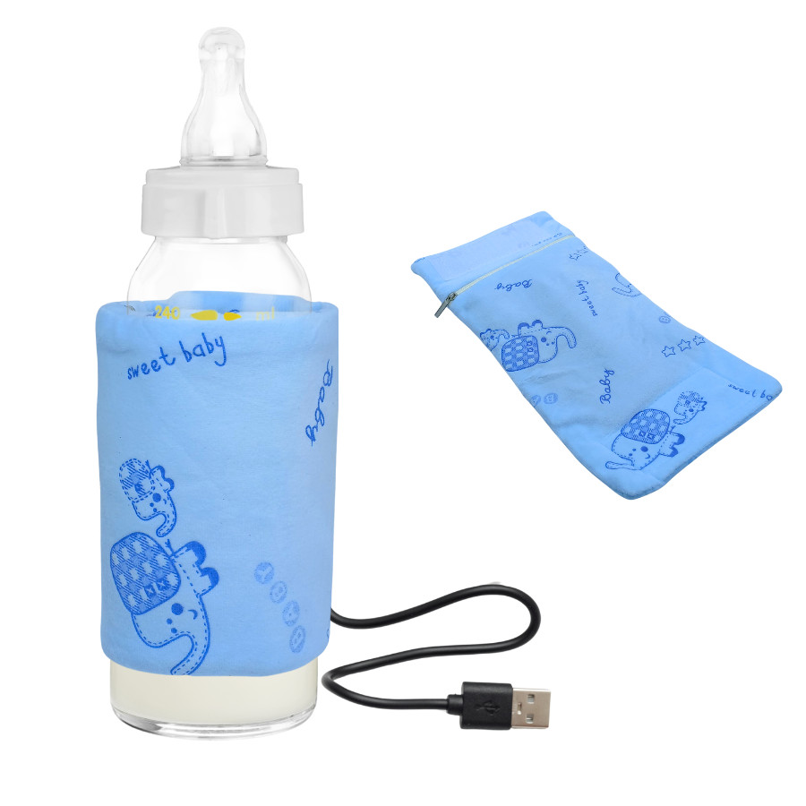 Aquecedor De Mamadeira Com Cabo USB Leite Bebê Azul E Rosa Portátil Para Viagens Western